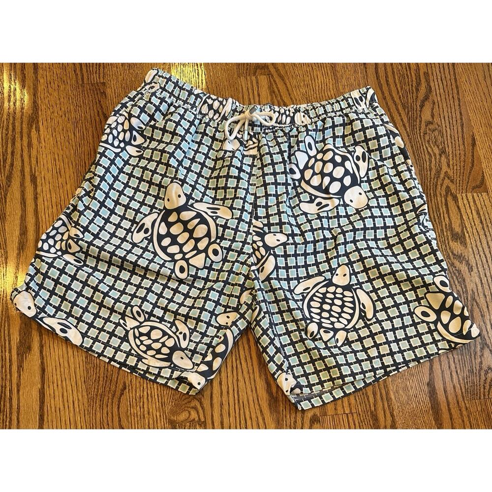 Peter Millar Swim Trunks Men’s XL Sea Turtle Print Geometric